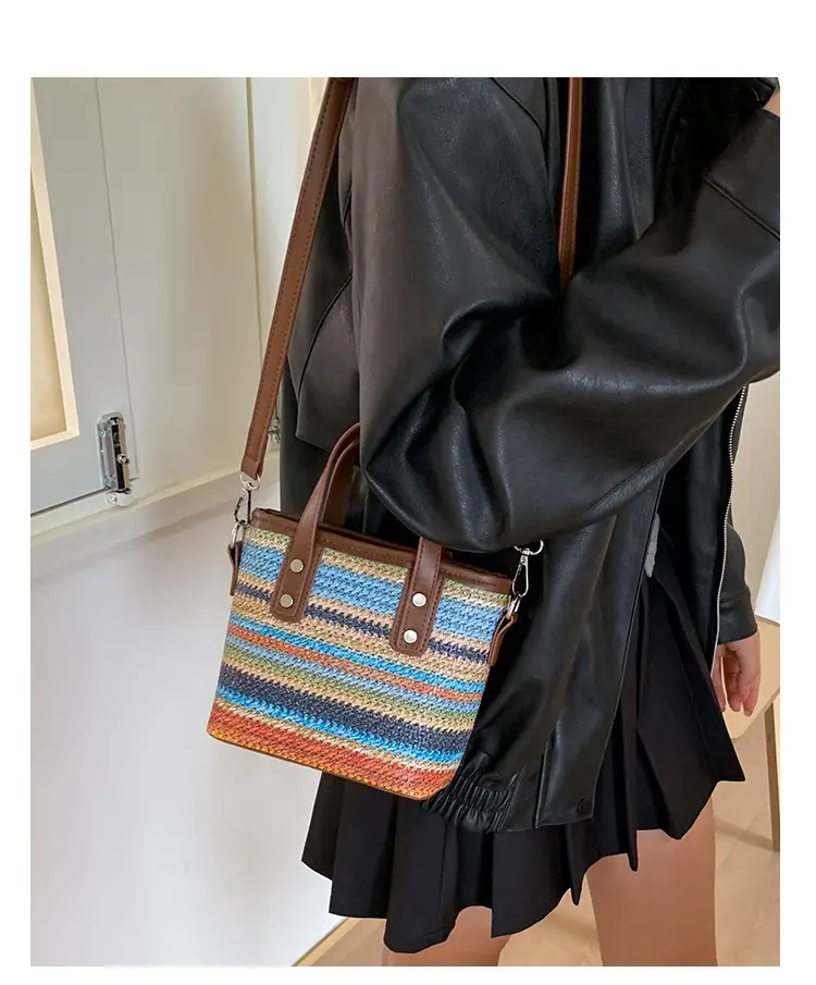 2025 Woven Striped Shoulder Bag for Women — feature 13
