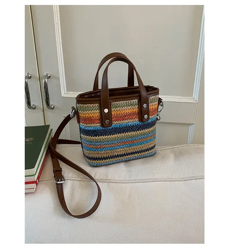 2025 Woven Striped Shoulder Bag for Women — feature 16