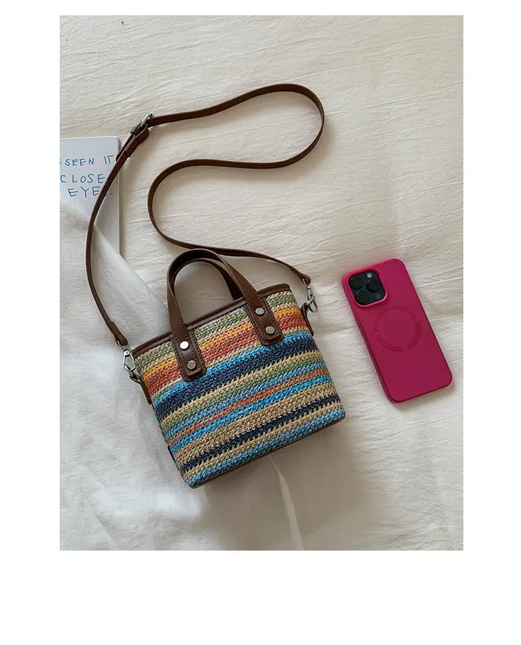2025 Woven Striped Shoulder Bag for Women — feature 18