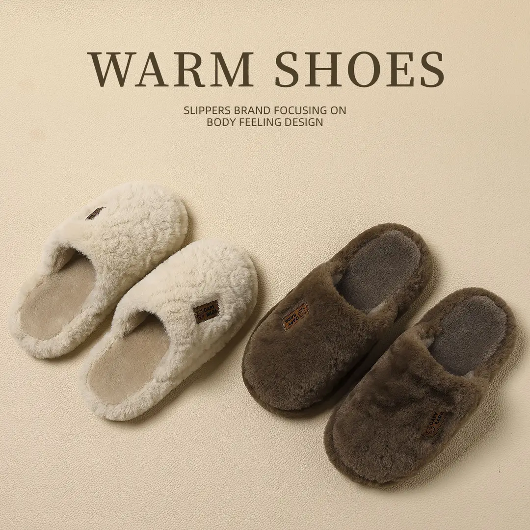 Stuffed Cotton Slippers for Women, Autumn and Winter 2025 New Home Indoor Thick-Soled Warm and High-Bottom Slippers for Men - Image 10