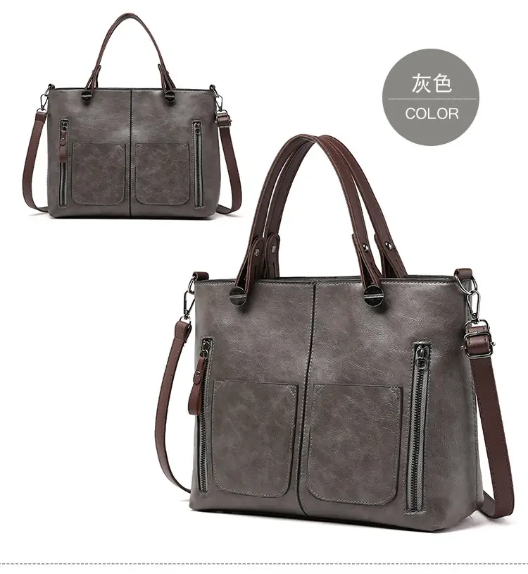 Brown Leather Shoulder Bag for Women Autumn Winter — feature 20