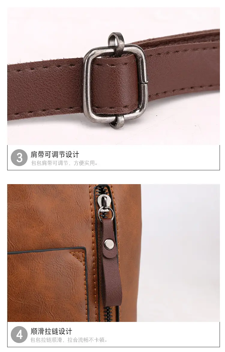 Brown Leather Shoulder Bag for Women Autumn Winter — feature 27