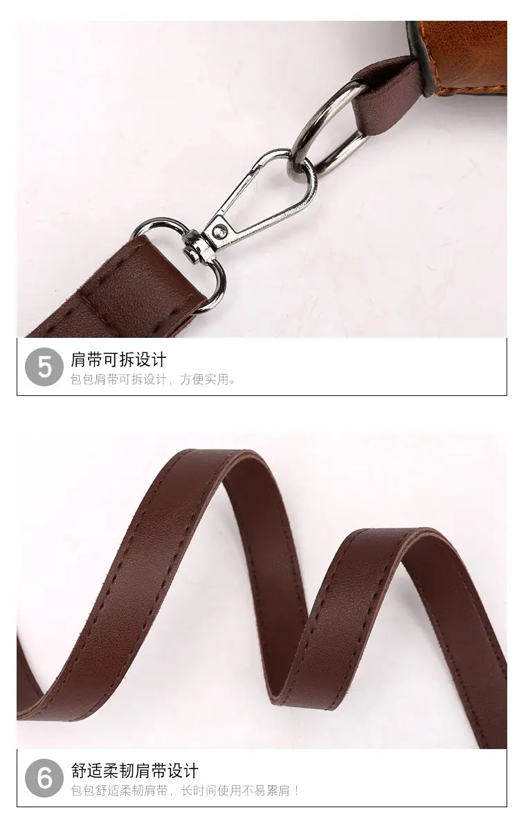 Brown Leather Shoulder Bag for Women Autumn Winter — feature 28