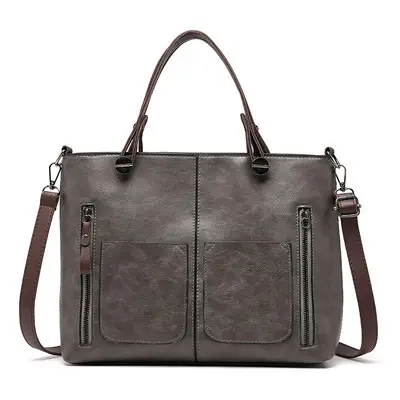 Brown Leather Shoulder Bag for Women Autumn Winter