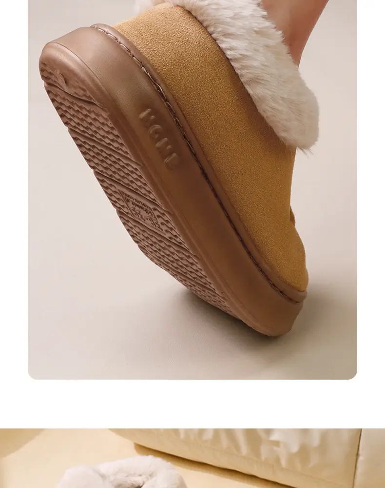 2025 New Cross-Border Suede Cotton Shoes Warm Fur Lining Closed Heel Eva Anti-Slip Snow Boots — feature 7