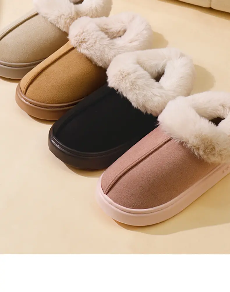 2025 New Cross-Border Suede Cotton Shoes Warm Fur Lining Closed Heel Eva Anti-Slip Snow Boots — feature 8