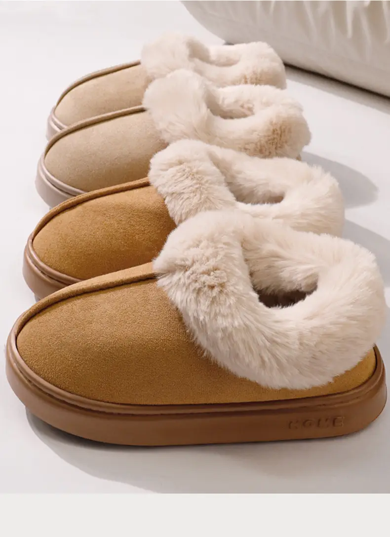 2025 New Cross-Border Suede Cotton Shoes Warm Fur Lining Closed Heel Eva Anti-Slip Snow Boots — feature 9