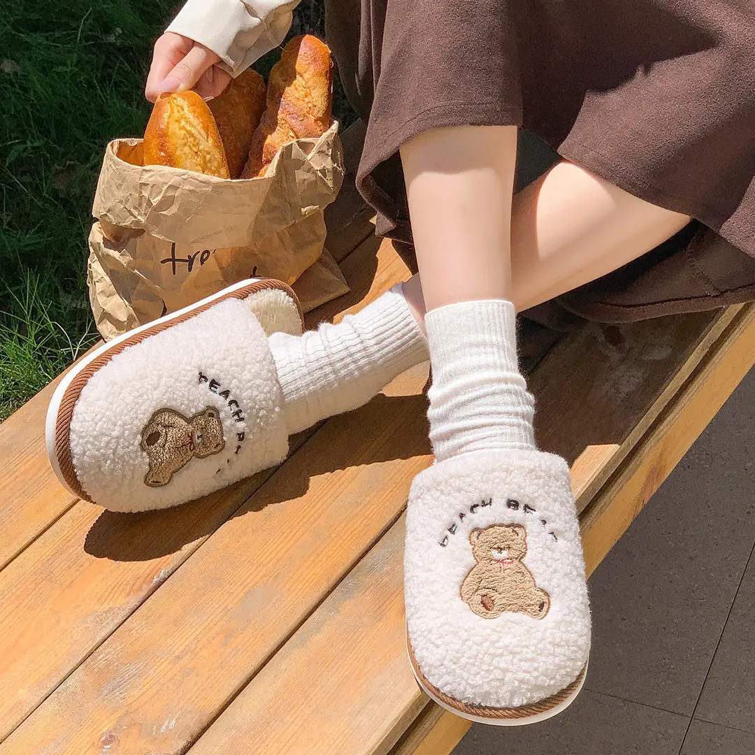 Lidani Cotton Slippers Women's Winter 2025 New Indoor Home Warm Plush Slippers Home Men's Autumn and Winter - Image 7