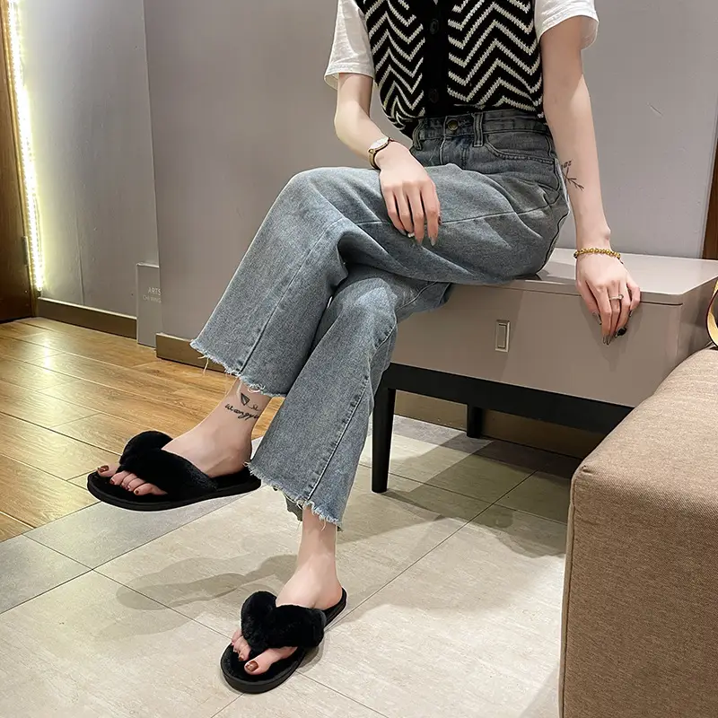 Cross-Border Slippers 2026 European and American Style Home and Outdoor Warm Cotton Slippers for Women, Non-Slip Plush Shoes — feature 19
