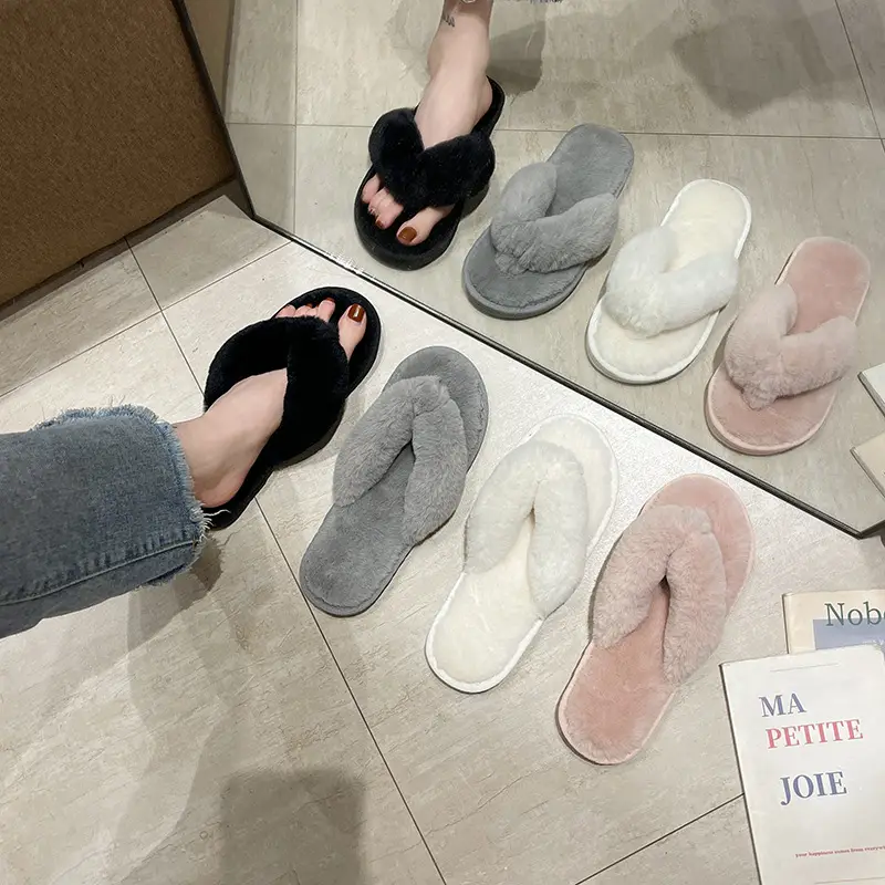 Cross-Border Slippers 2026 European and American Style Home and Outdoor Warm Cotton Slippers for Women, Non-Slip Plush Shoes — feature 20