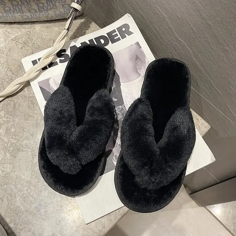 Cross-Border Slippers 2026 European and American Style Home and Outdoor Warm Cotton Slippers for Women, Non-Slip Plush Shoes — feature 21