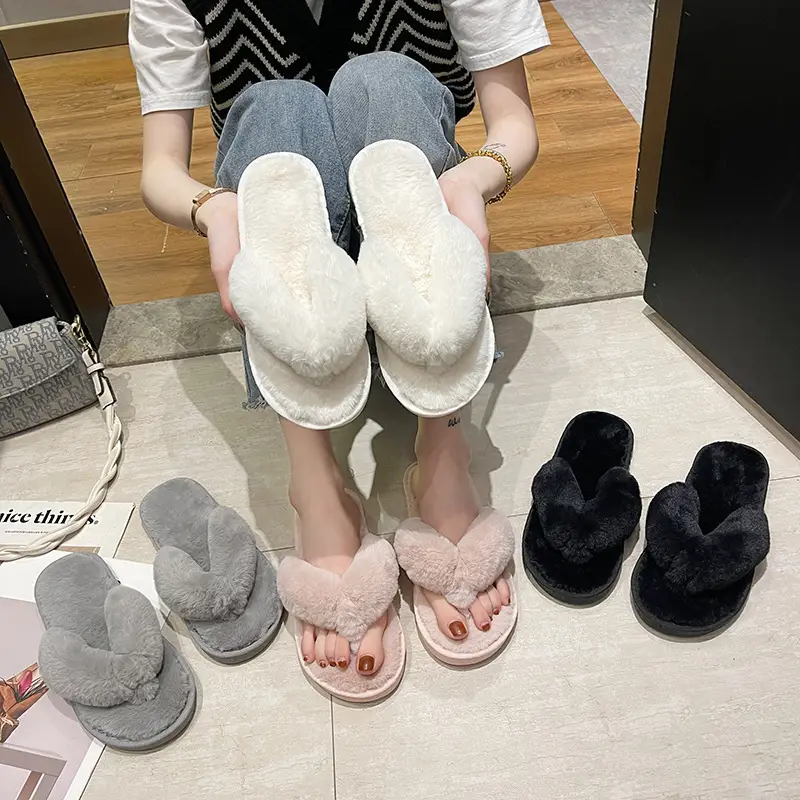 Cross-Border Slippers 2026 European and American Style Home and Outdoor Warm Cotton Slippers for Women, Non-Slip Plush Shoes — feature 25