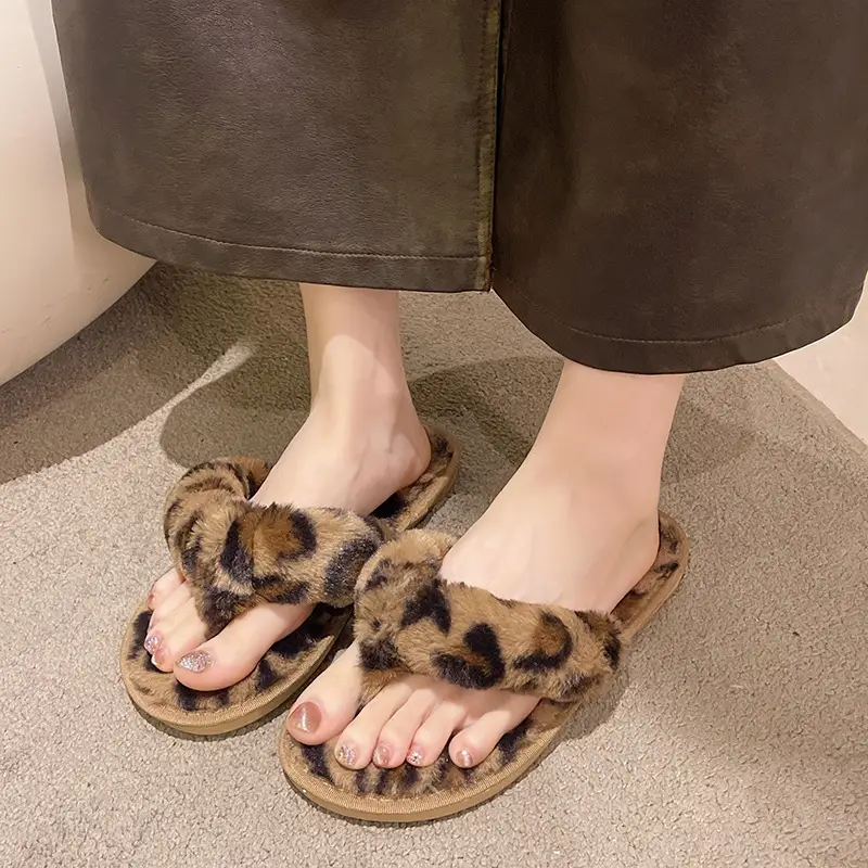 Cross-Border Slippers 2026 European and American Style Home and Outdoor Warm Cotton Slippers for Women, Non-Slip Plush Shoes — feature 26