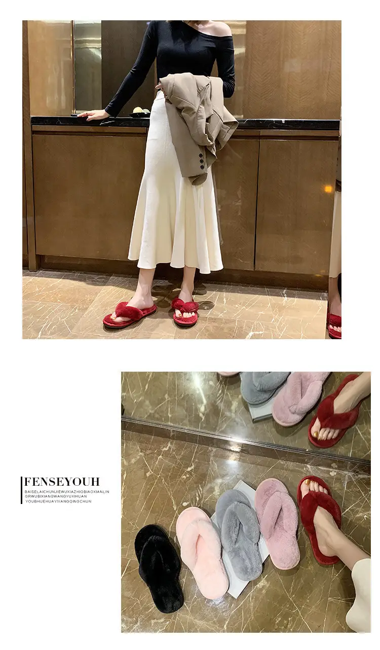 Cross-Border Slippers 2026 European and American Style Home and Outdoor Warm Cotton Slippers for Women, Non-Slip Plush Shoes — feature 32