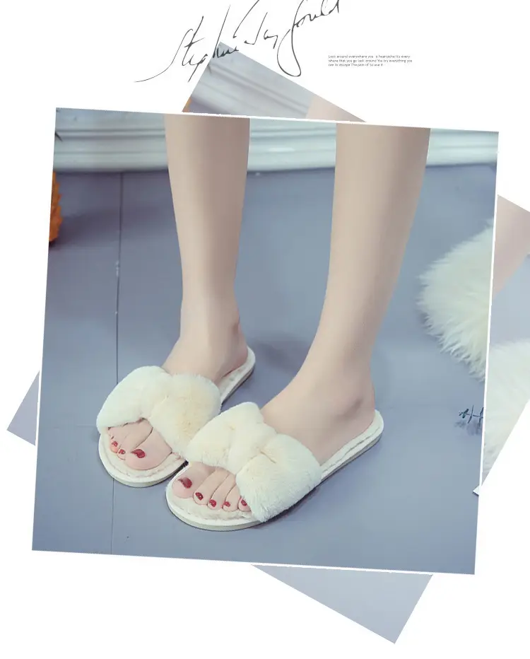 Cross-Border Slippers 2026 European and American Style Home and Outdoor Warm Cotton Slippers for Women, Non-Slip Plush Shoes — feature 38