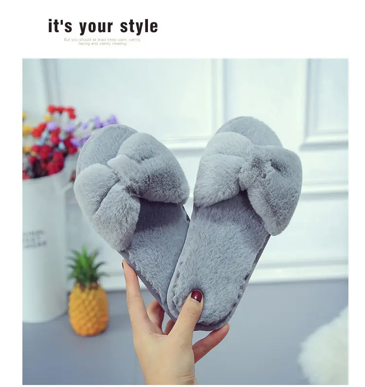Cross-Border Slippers 2026 European and American Style Home and Outdoor Warm Cotton Slippers for Women, Non-Slip Plush Shoes — feature 41