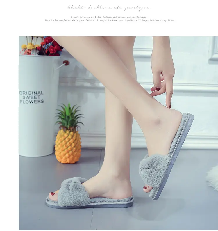 Cross-Border Slippers 2026 European and American Style Home and Outdoor Warm Cotton Slippers for Women, Non-Slip Plush Shoes — feature 42