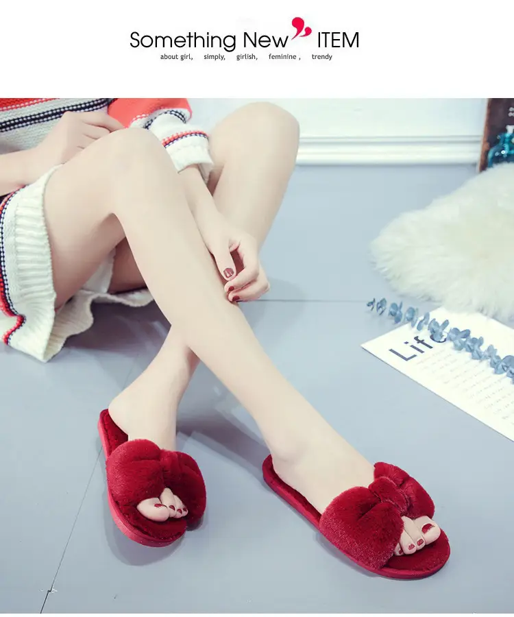 Cross-Border Slippers 2026 European and American Style Home and Outdoor Warm Cotton Slippers for Women, Non-Slip Plush Shoes — feature 47