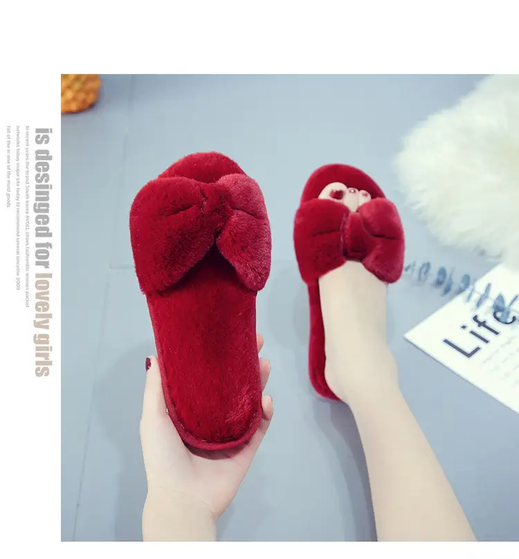 Cross-Border Slippers 2026 European and American Style Home and Outdoor Warm Cotton Slippers for Women, Non-Slip Plush Shoes — feature 48