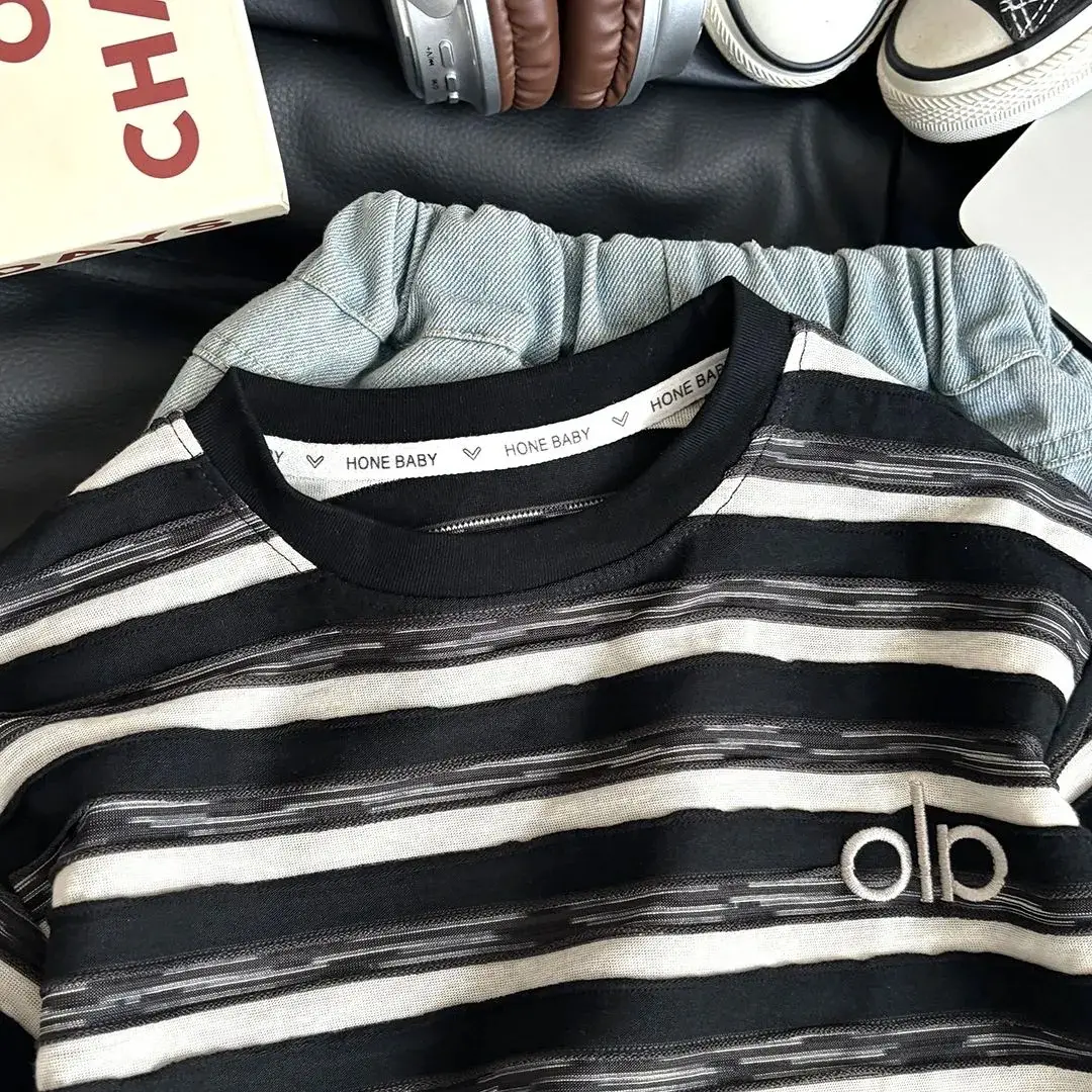 Kids Striped Cotton T-Shirt Medium to XL — feature 5