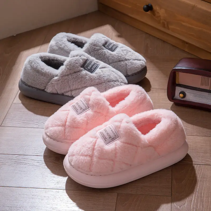 2025 New Style Bag Heel Cotton Slippers for Women in Autumn and Winter Fleece-Lined and Thickeneded Warm Anti-Slip Couples Home and Outdoor Cotton Shoes for Men - Image 9