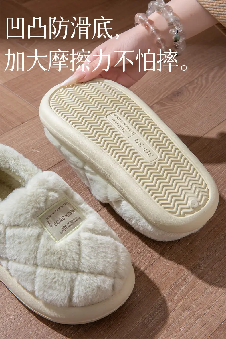 2025 New Style Bag Heel Cotton Slippers for Women in Autumn and Winter Fleece-Lined and Thickeneded Warm Anti-Slip Couples Home and Outdoor Cotton Shoes for Men — feature 4