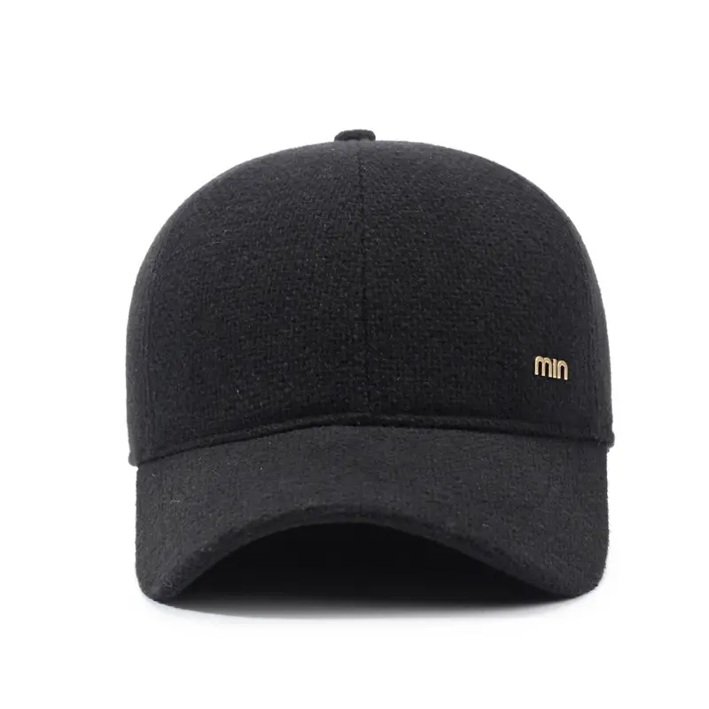 Men's Black Min Cap with Ear Protection for Winter - Image 5
