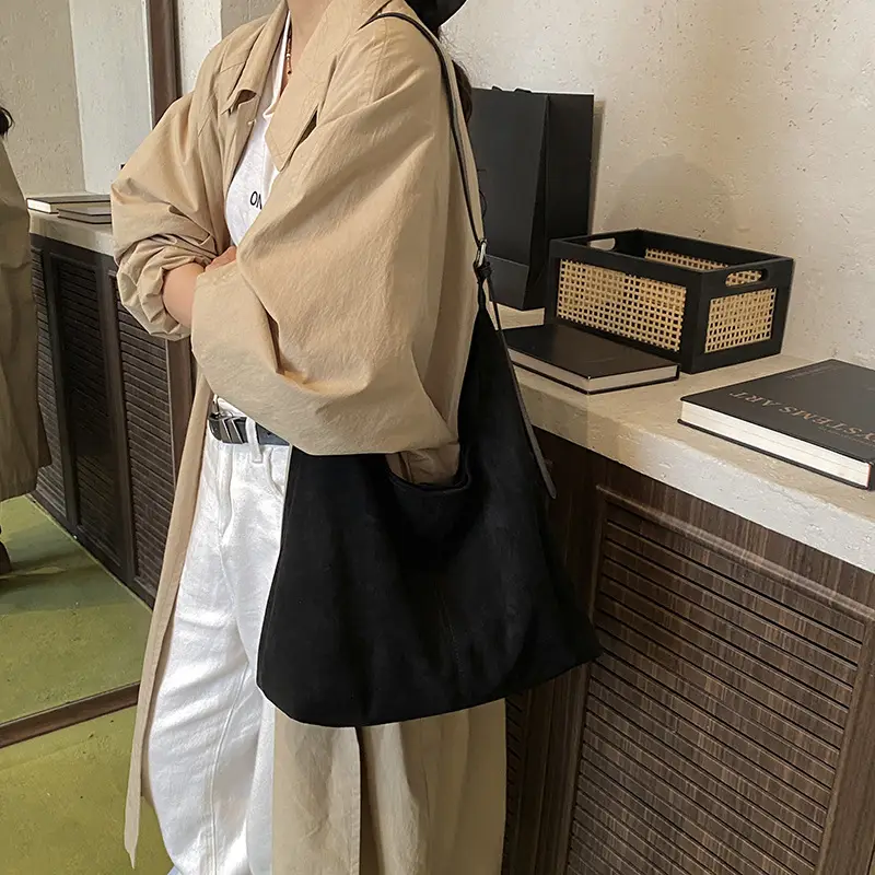 Retro Brown Leather Tote Bag Women Winter Commute - Image 6