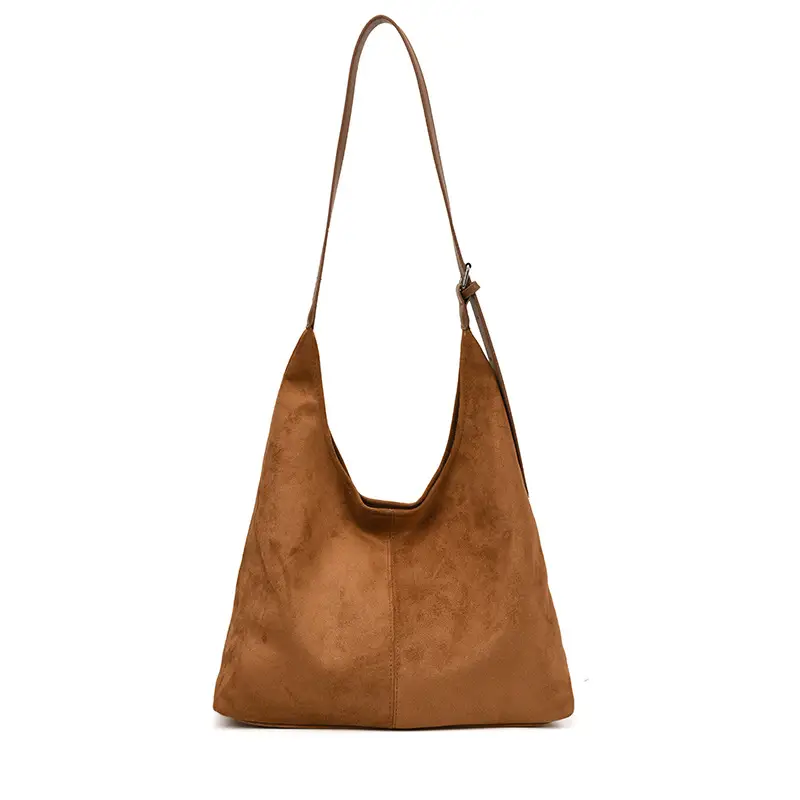 Retro Brown Leather Tote Bag Women Winter Commute - Image 3
