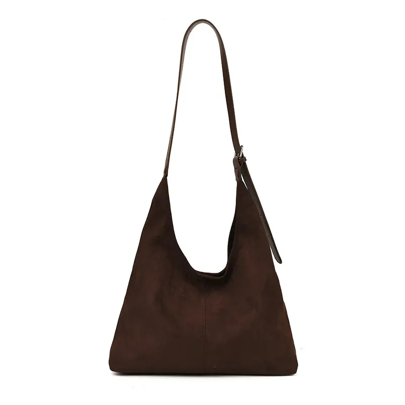 Retro Brown Leather Tote Bag Women Winter Commute - Image 4