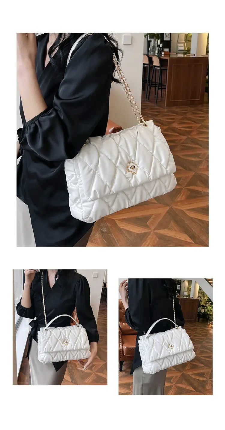 White Quilted Chain Shoulder Bag for Women 2025 — feature 10