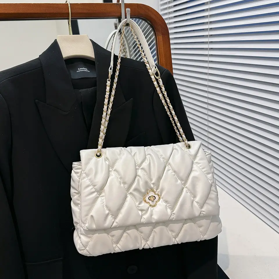 White Quilted Chain Shoulder Bag for Women 2025 — feature 16