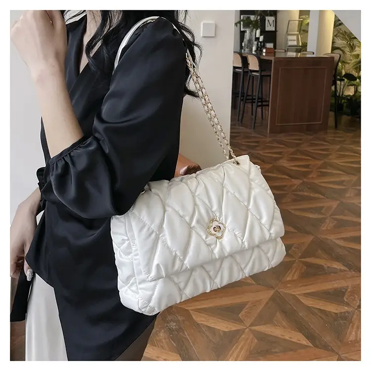 White Quilted Chain Shoulder Bag for Women 2025 — feature 24