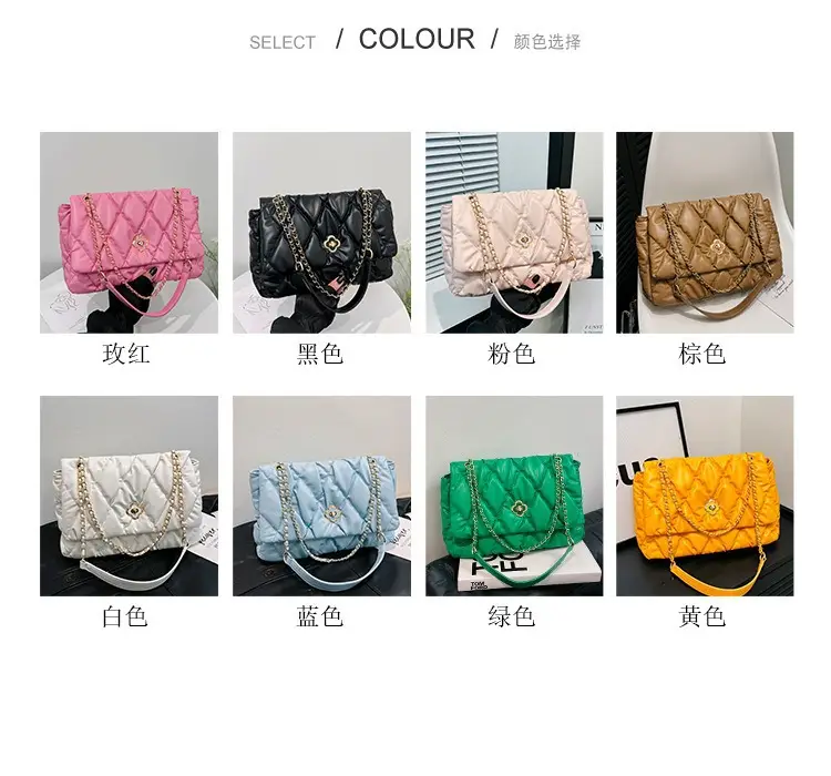 White Quilted Chain Shoulder Bag for Women 2025 — feature 3