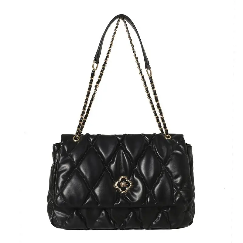 White Quilted Chain Shoulder Bag for Women 2025 - Image 2