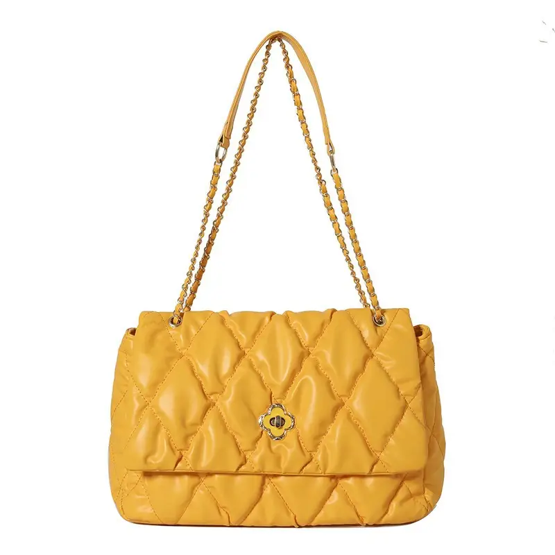 White Quilted Chain Shoulder Bag for Women 2025 - Image 6