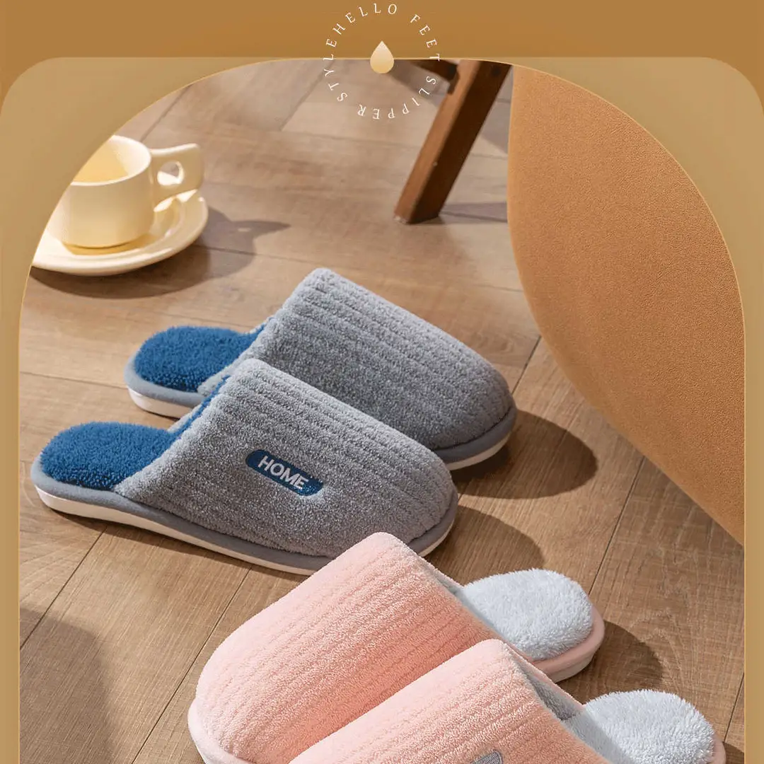 Thickened Cotton Slippers for Men, Winter Home Non-Slip, Silent, Non-Stinky Feet, Warm Soft-Soled Wool Slippers for the Elderly, Women's Slippers — feature 15