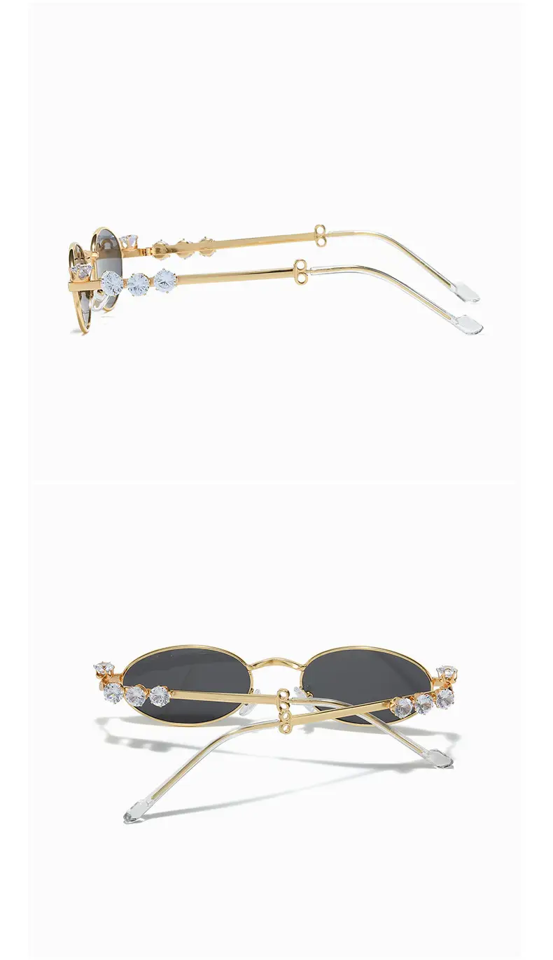 Trendy Rhinestone Oval Sunglasses Frame — feature 10