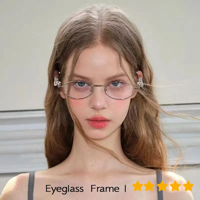 Trendy Rhinestone Oval Sunglasses Frame — feature 3