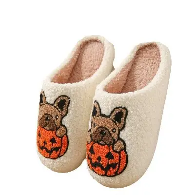 Cartoon Pumpkin Slippers Winter Autumn Warm Cotton Home Use - Image 10