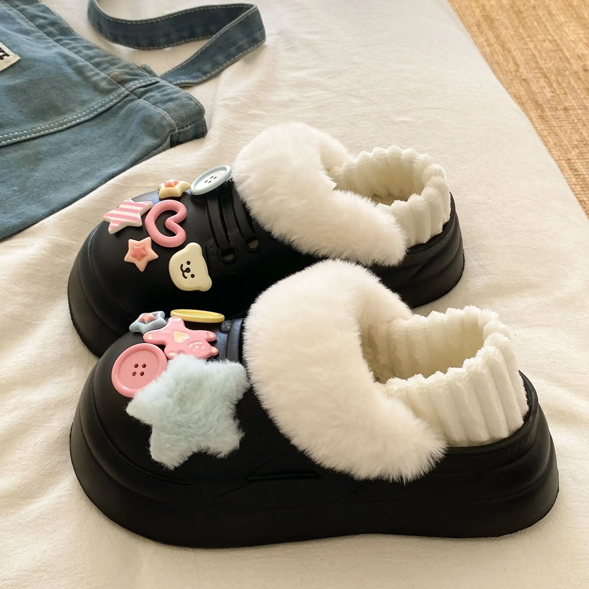 Warm Non-Slip Cotton Slippers for Women - Image 2