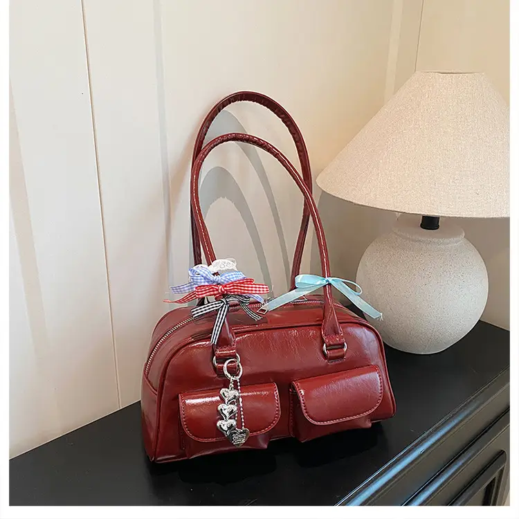 Light Colored Zipper Shoulder Bag for Women Autumn Winter Commute — feature 21