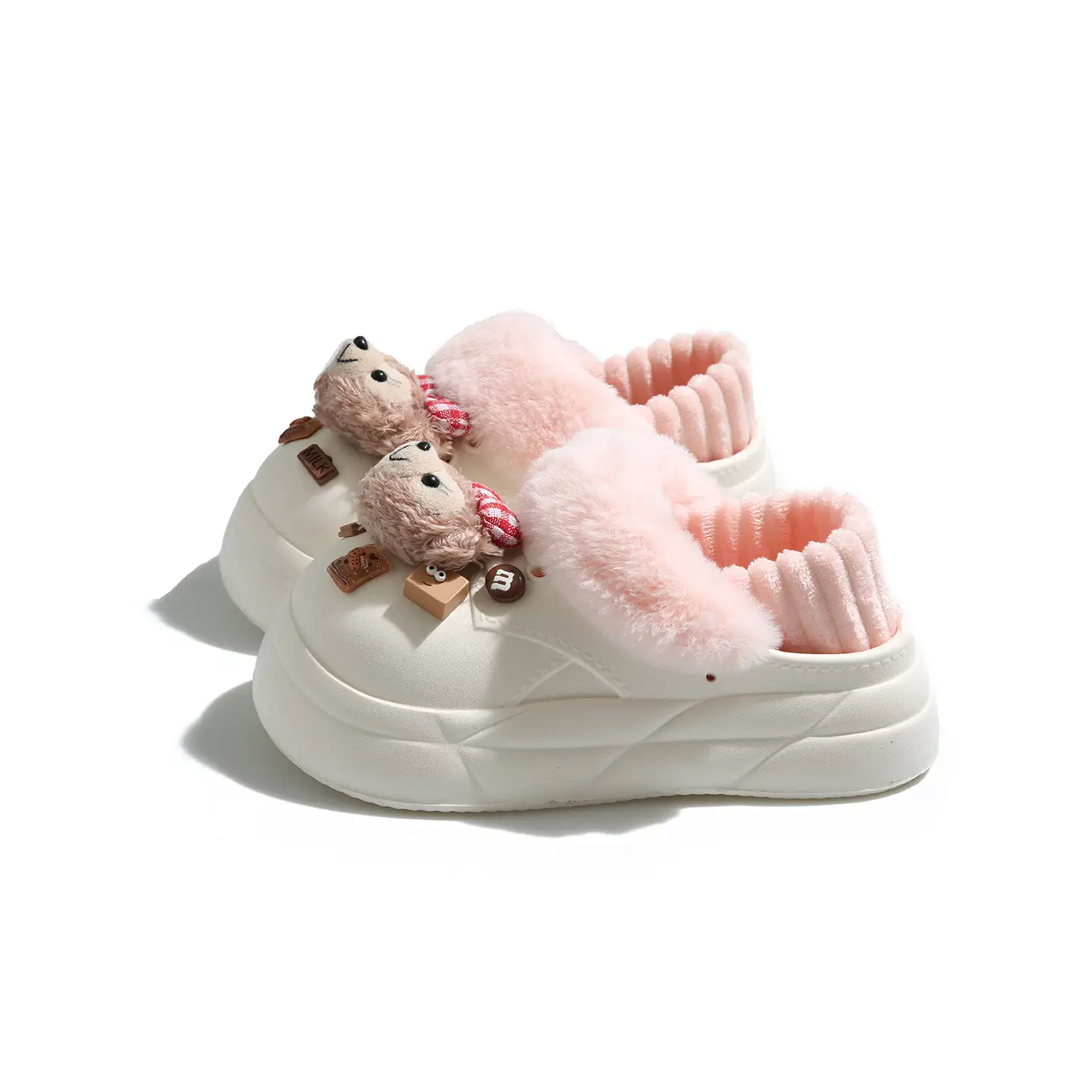 Cute Bear Decorated Women's Soft Winter Slippers - Image 10