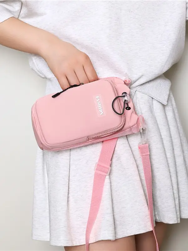 Pink Mini Water Bottle Bag for Women - Image 11