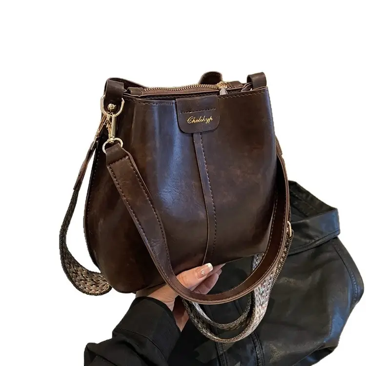 Women's Crossbody Bag Brown Leather 2025