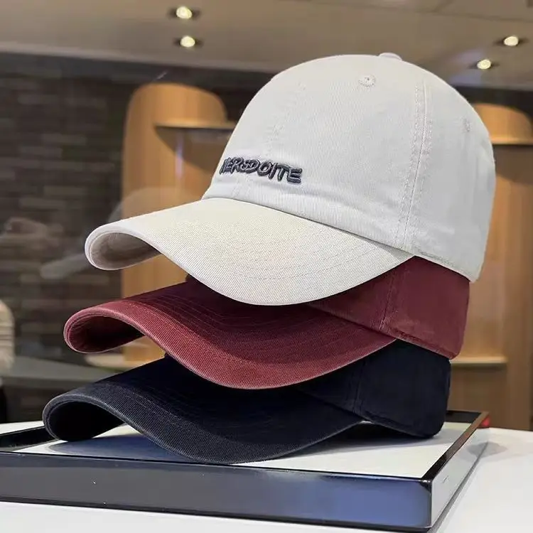Women Embroidered Baseball Cap Red Black Large Head - Image 11
