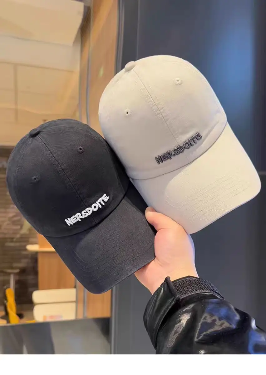 Women Embroidered Baseball Cap Red Black Large Head — feature 6
