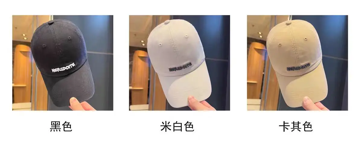Women Embroidered Baseball Cap Red Black Large Head — feature 8