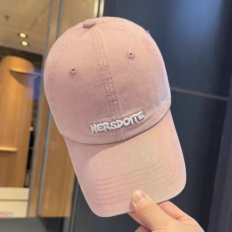 Women Embroidered Baseball Cap Red Black Large Head - Image 5