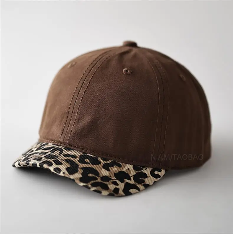 Leopard Print Cap for Men Women Brown — feature 1